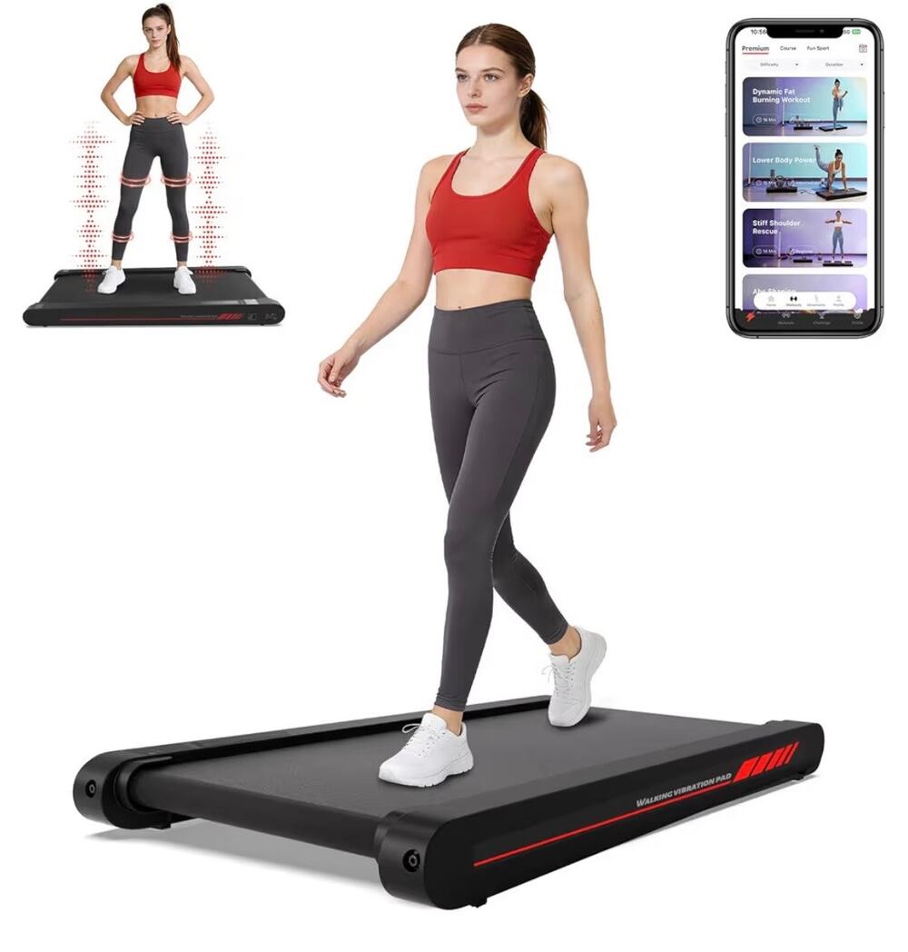 3-in-1 Walking Pad Treadmill with Vibration Fitness Mode & Bluetooth App Control